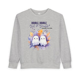 Toddler "Toil & Trouble" Brother Sibling Halloween Sweatshirt