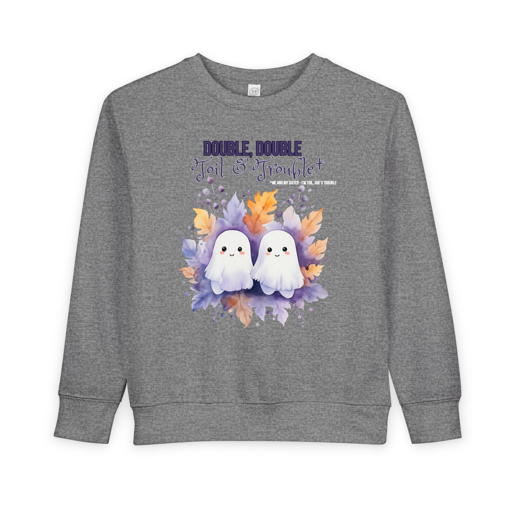 Toddler "Toil & Trouble" Sister Sibling Halloween Sweatshirt