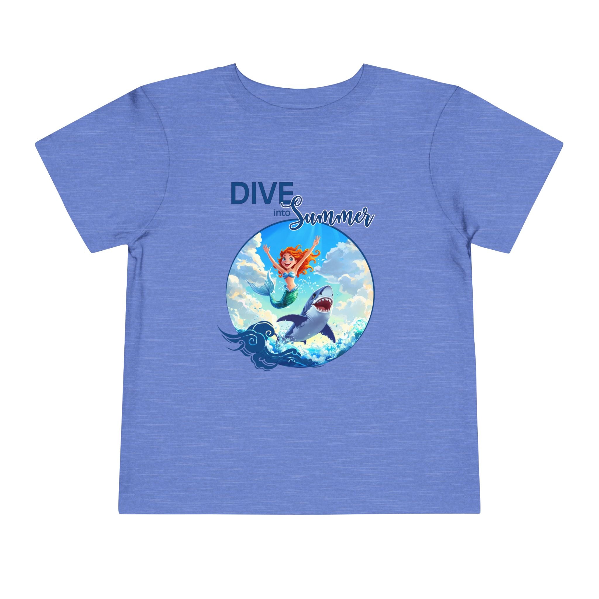 Toddler Mermaid "Dive into Summer" Short Sleeve Tee