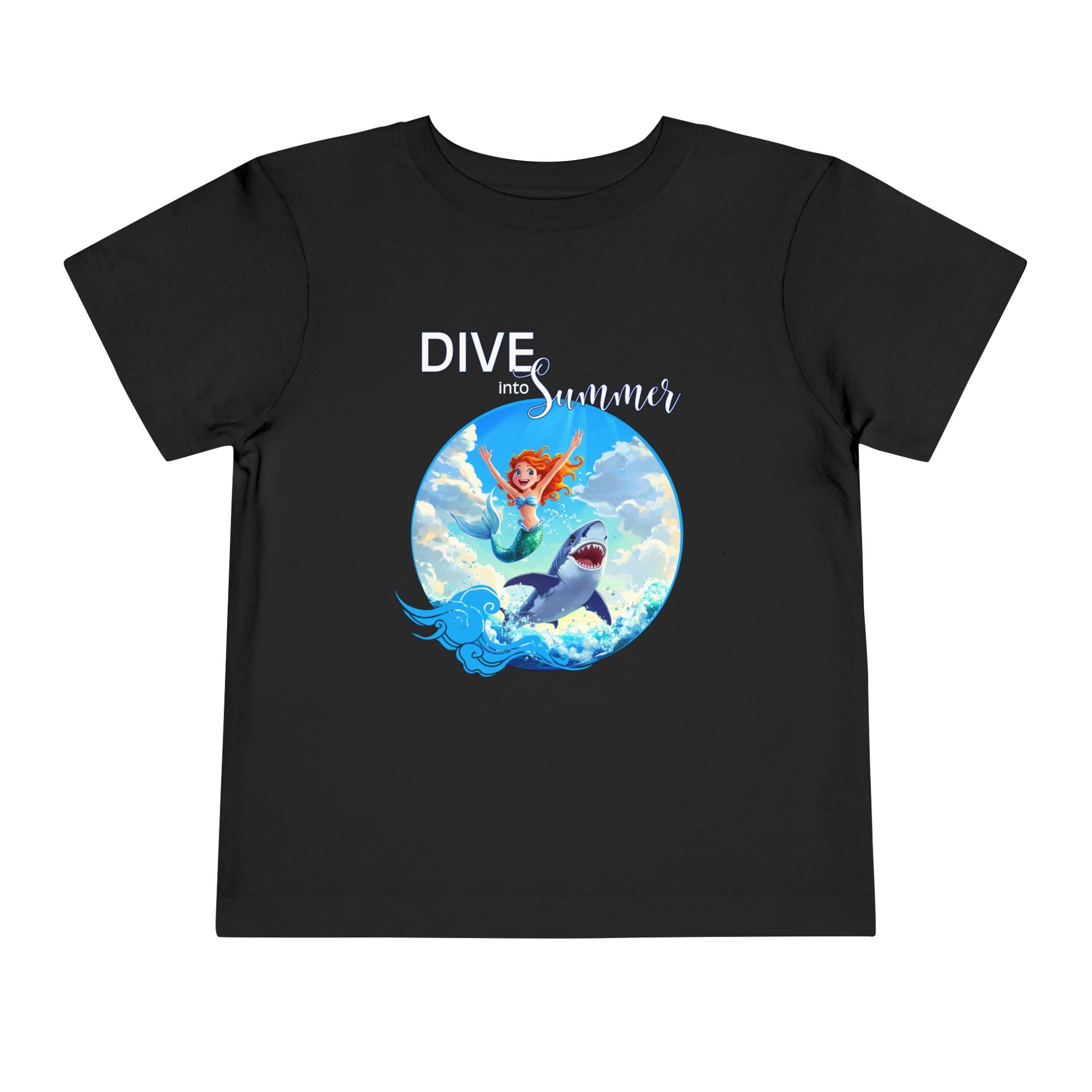 Toddler Mermaid "Dive into Summer" Short Sleeve Tee