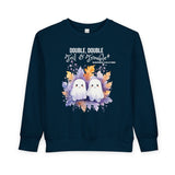 Toddler "Toil & Trouble" Brother Sibling Halloween Sweatshirt