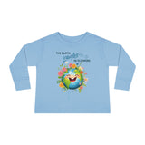 Toddler "The Earth Laughs in Flowers" Unisex Long Sleeve Tee