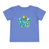 Toddler "Spring Vibes" Teal Bloom Short Sleeve Tee