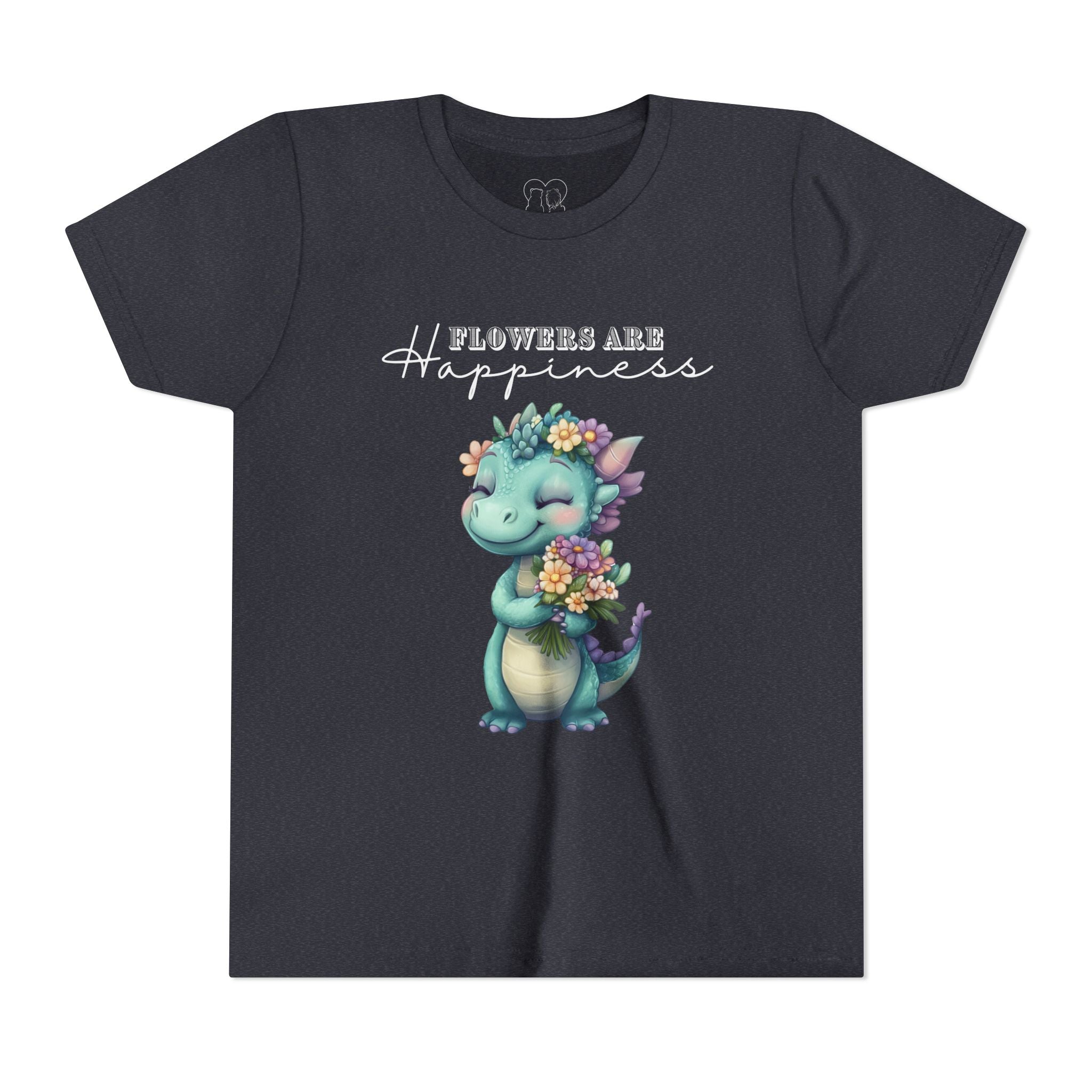 Kids "Flowers are Happiness" DINA Short Sleeve Tee