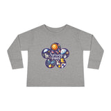 Toddler "Spring Vibes" Purple Bloom Unisex Long Sleeve Tee