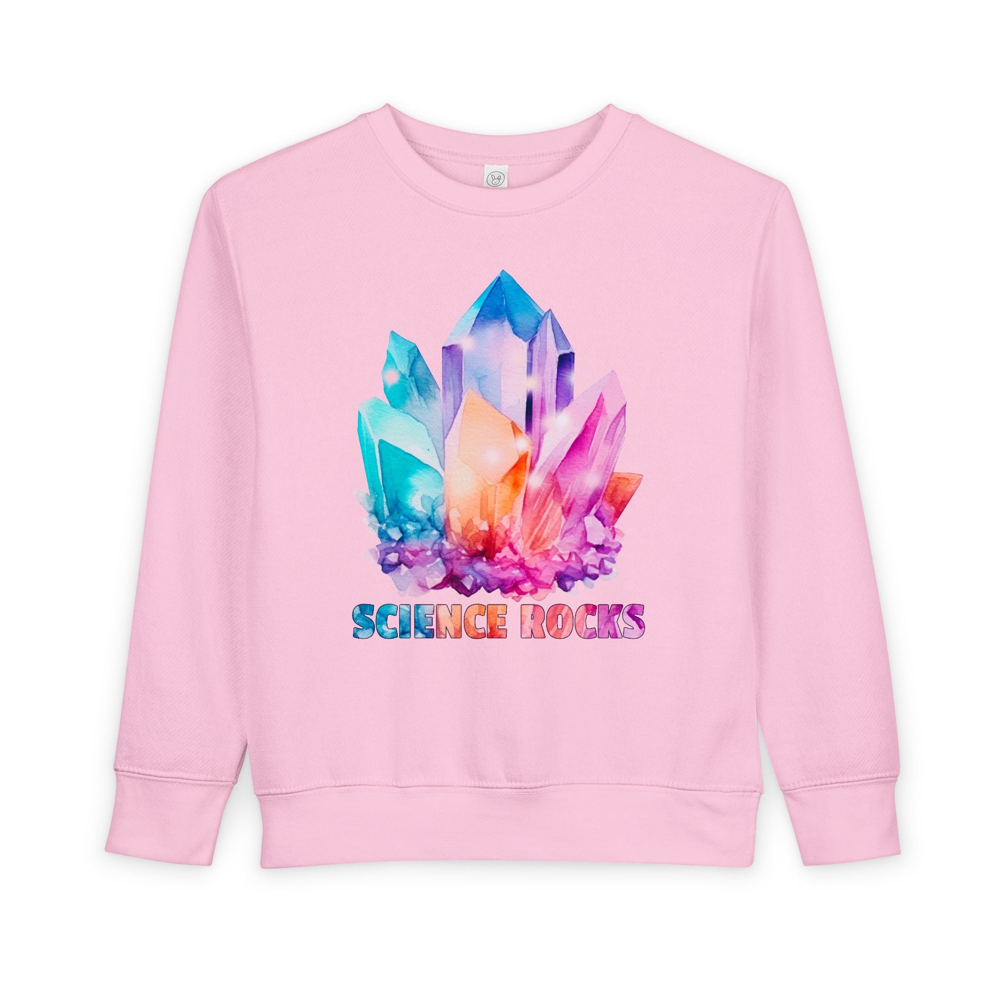 Toddler Sweatshirt — Colorful Crystal "Science Rocks" Kids Pullover
