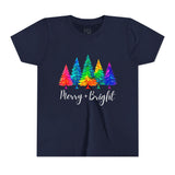 Sassy "Merry + Bright" Kids Short Sleeve Tee