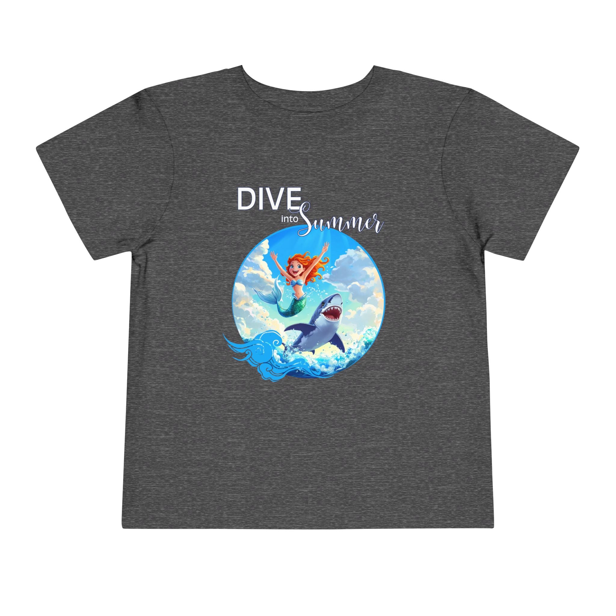 Toddler Mermaid "Dive into Summer" Short Sleeve Tee