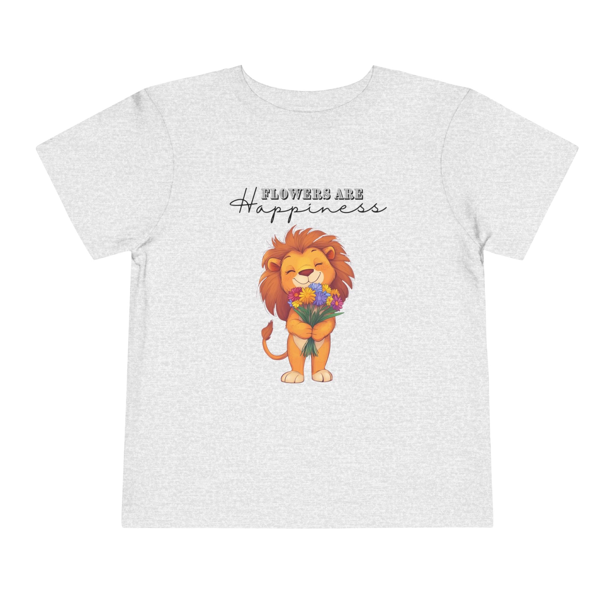 Toddler "Flowers are Happiness" LEO Short Sleeve Tee