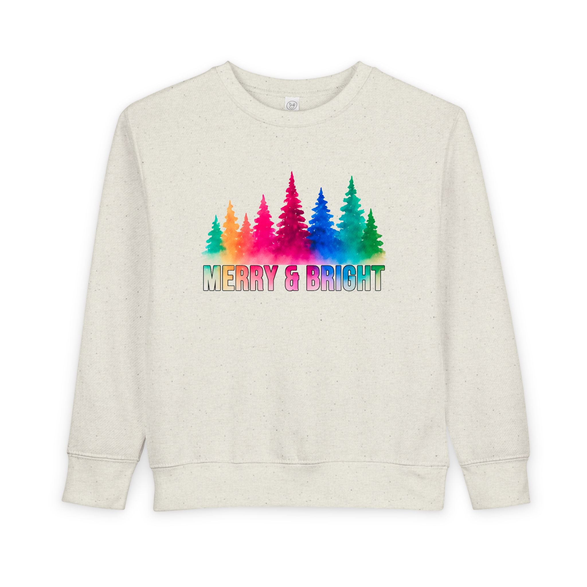 Bold "Merry & Bright" Toddler Sweatshirt