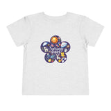 Toddler "Spring Vibes" Purple Bloom Unisex Short Sleeve Tee