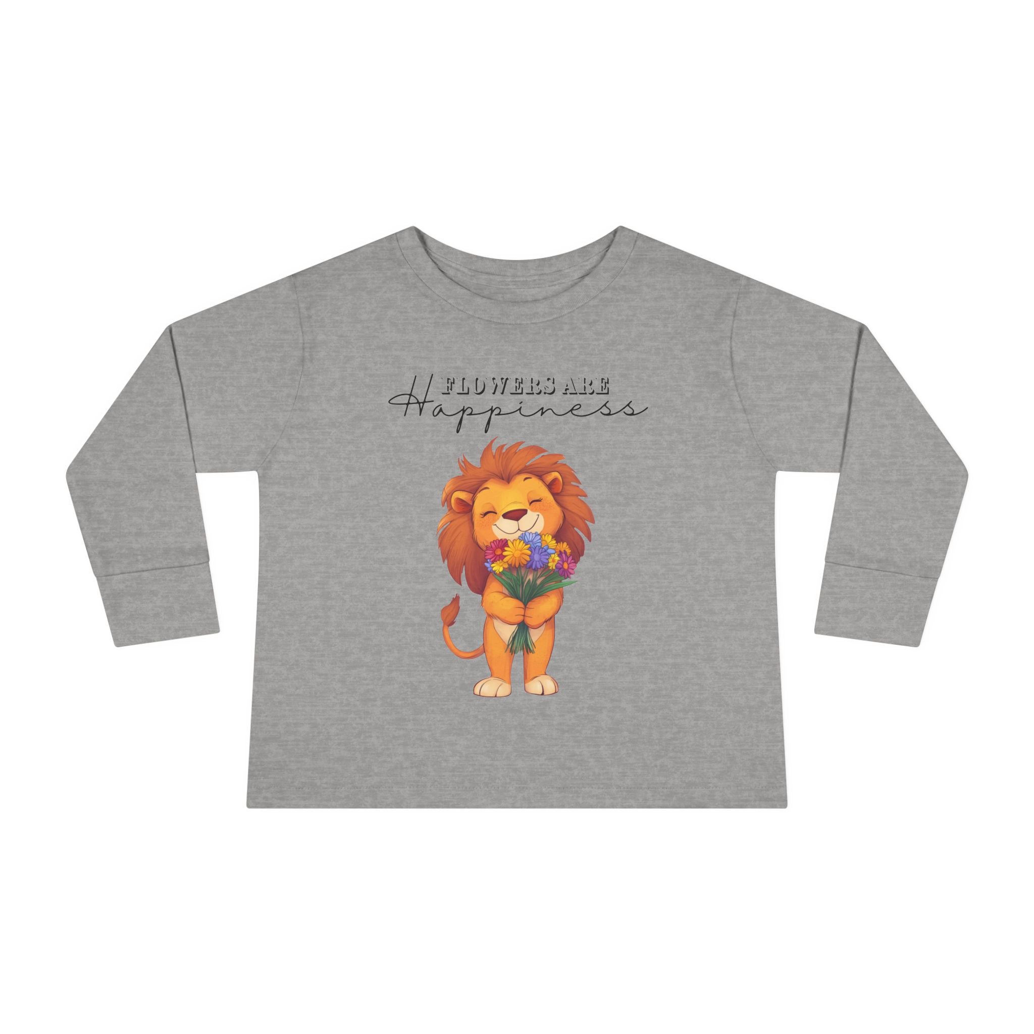 Toddler "Flowers are Happiness" LEO Long Sleeve Tee