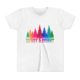 Bold "Merry & Bright" Kids Short Sleeve Tee