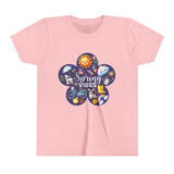 Kids "Spring Vibes" Purple Bloom Unisex Short Sleeve Tee