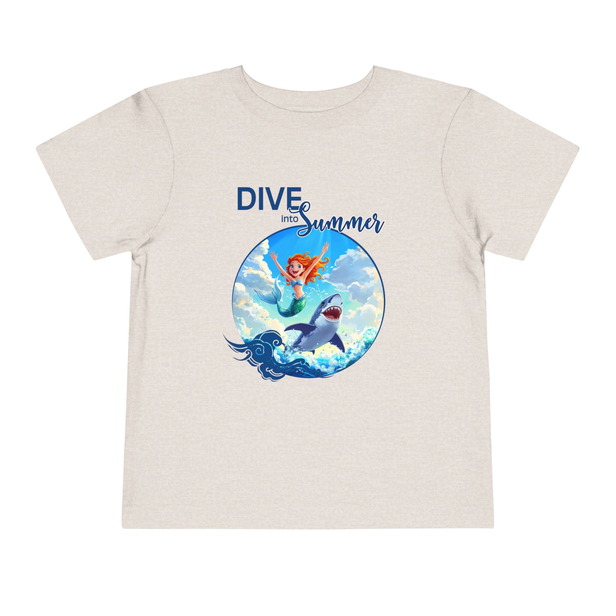 Toddler Mermaid "Dive into Summer" Short Sleeve Tee