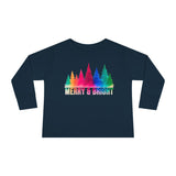 Bold "Merry & Bright" Toddler Long Sleeve Tee