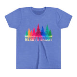 Bold "Merry & Bright" Kids Short Sleeve Tee