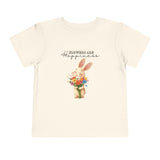 Toddler "Flowers are Happiness" VALENTINA Unisex Short Sleeve Tee