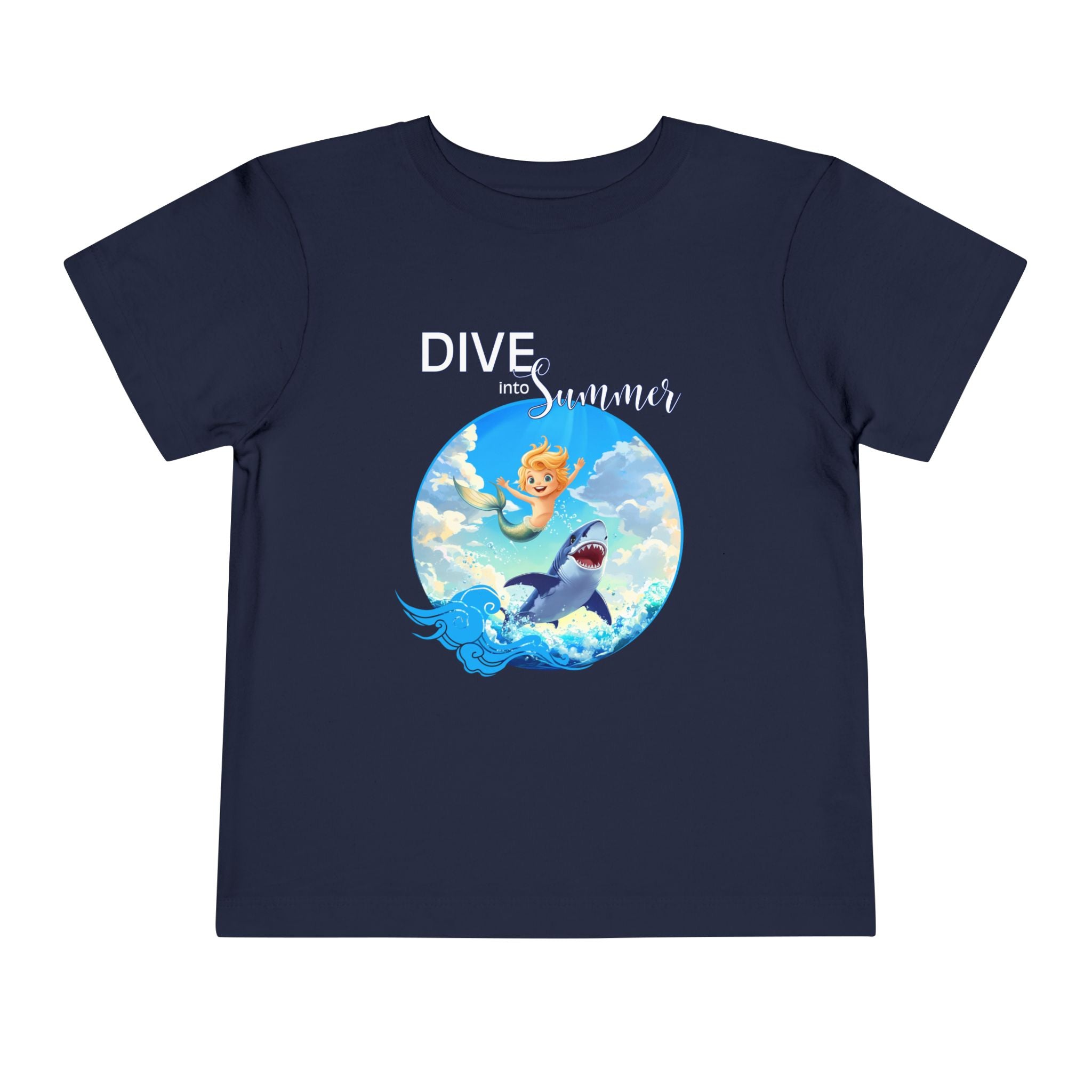 Toddler Merboy "Dive into Summer" Short Sleeve Tee