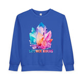 Toddler Sweatshirt — Colorful Crystal "Science Rocks" Kids Pullover