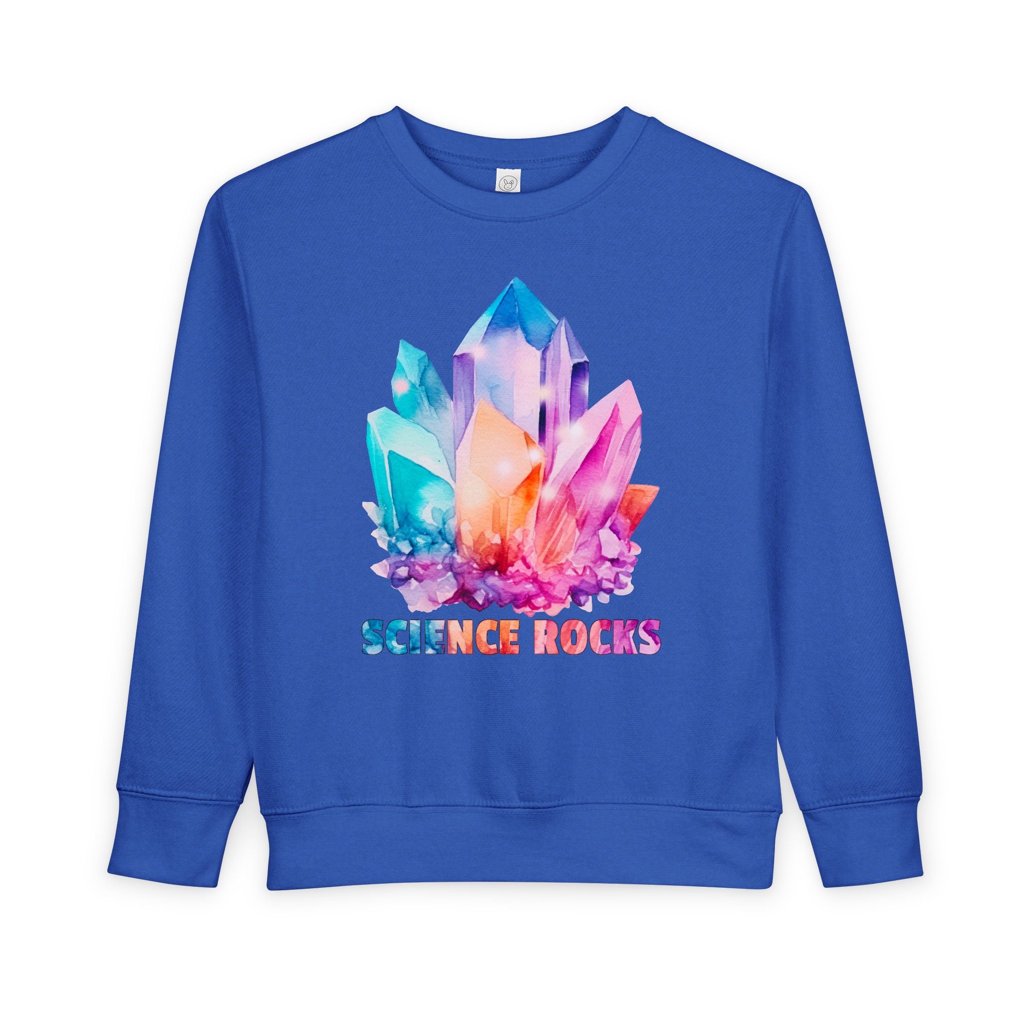 Toddler Sweatshirt — Colorful Crystal "Science Rocks" Kids Pullover