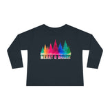 Bold "Merry & Bright" Toddler Long Sleeve Tee