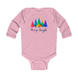 Sassy "Merry + Bright" Baby Long Sleeve Bodysuit