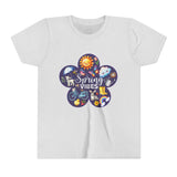 Kids "Spring Vibes" Purple Bloom Unisex Short Sleeve Tee