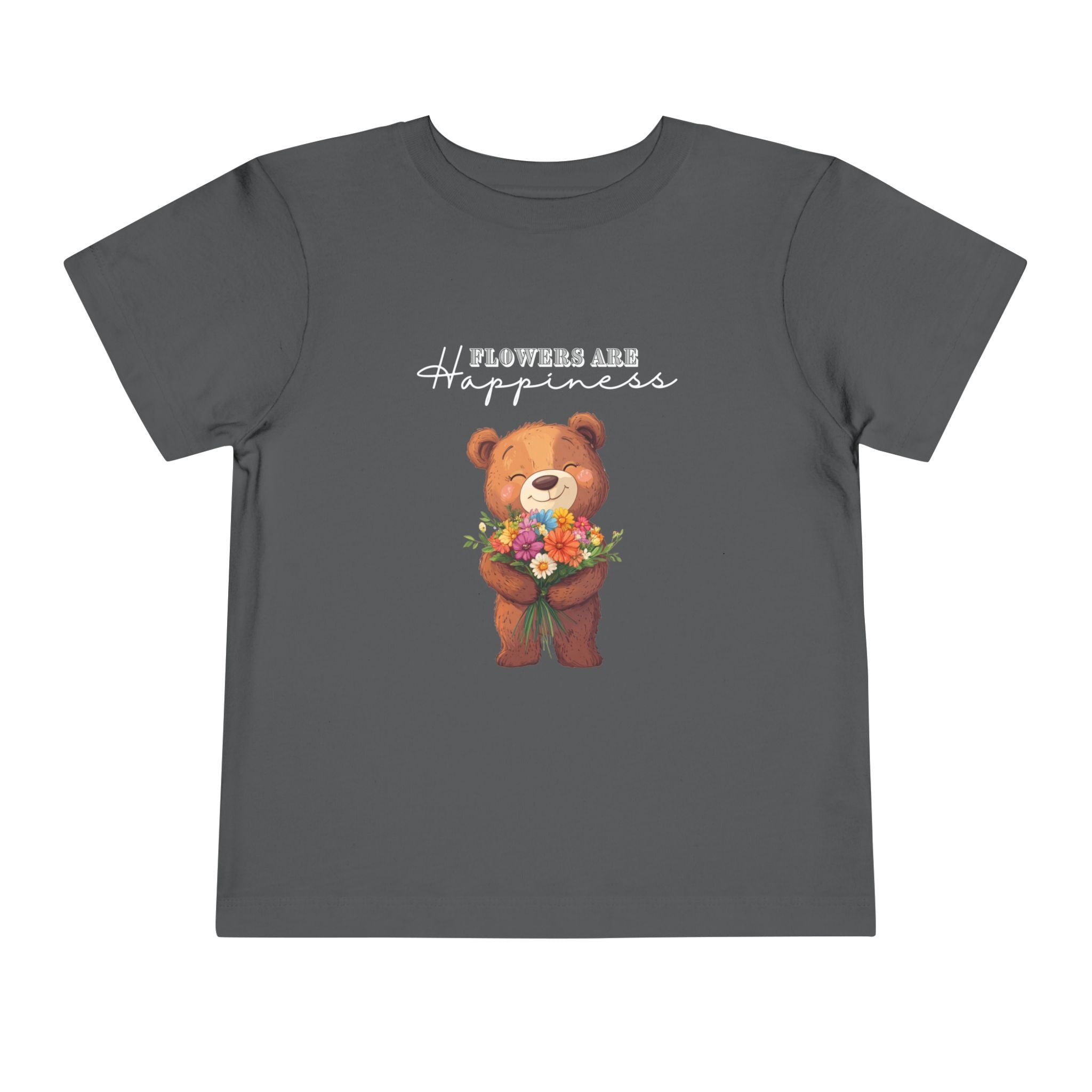 Toddler "Flowers are Happiness" URSA Short Sleeve Tee