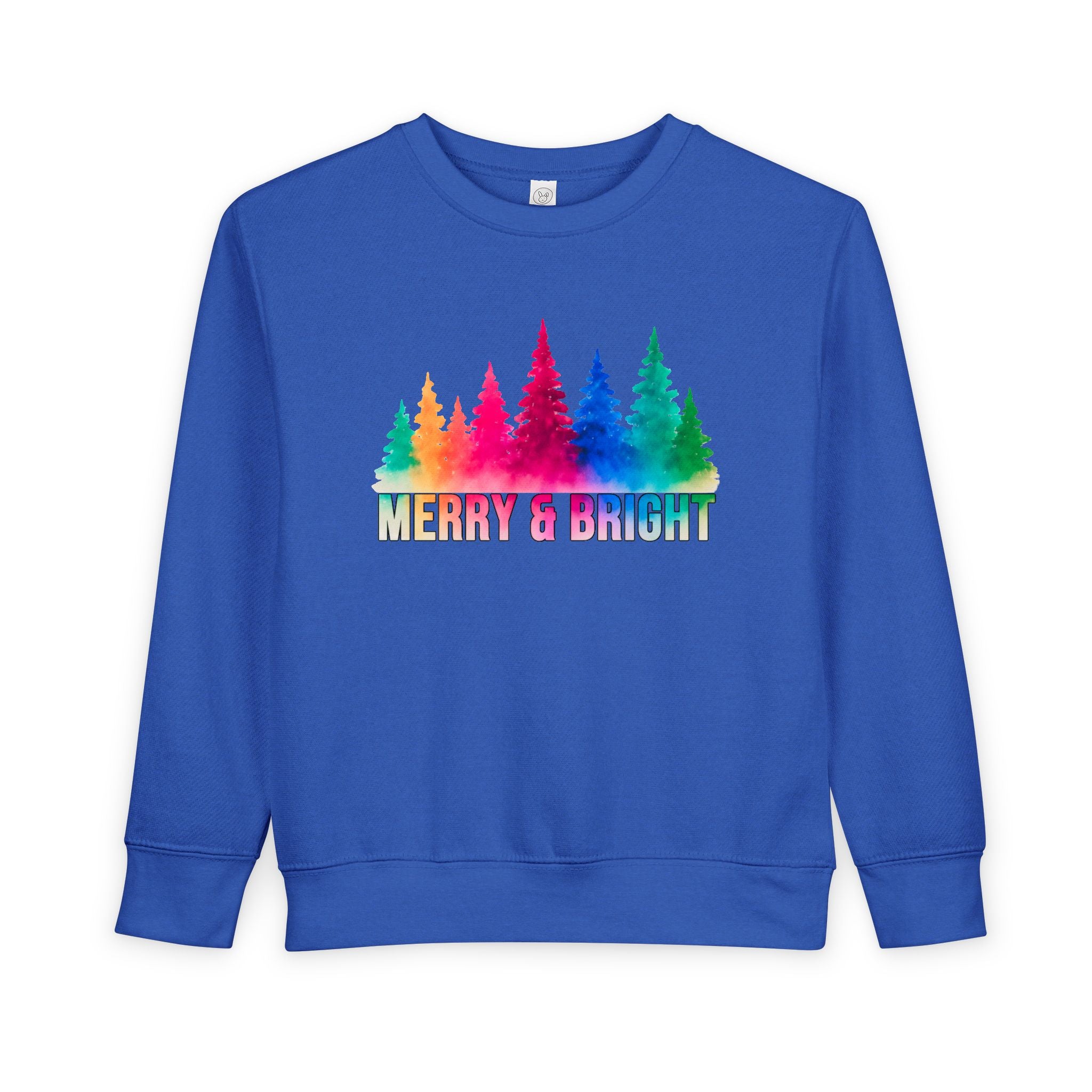Bold "Merry & Bright" Toddler Sweatshirt