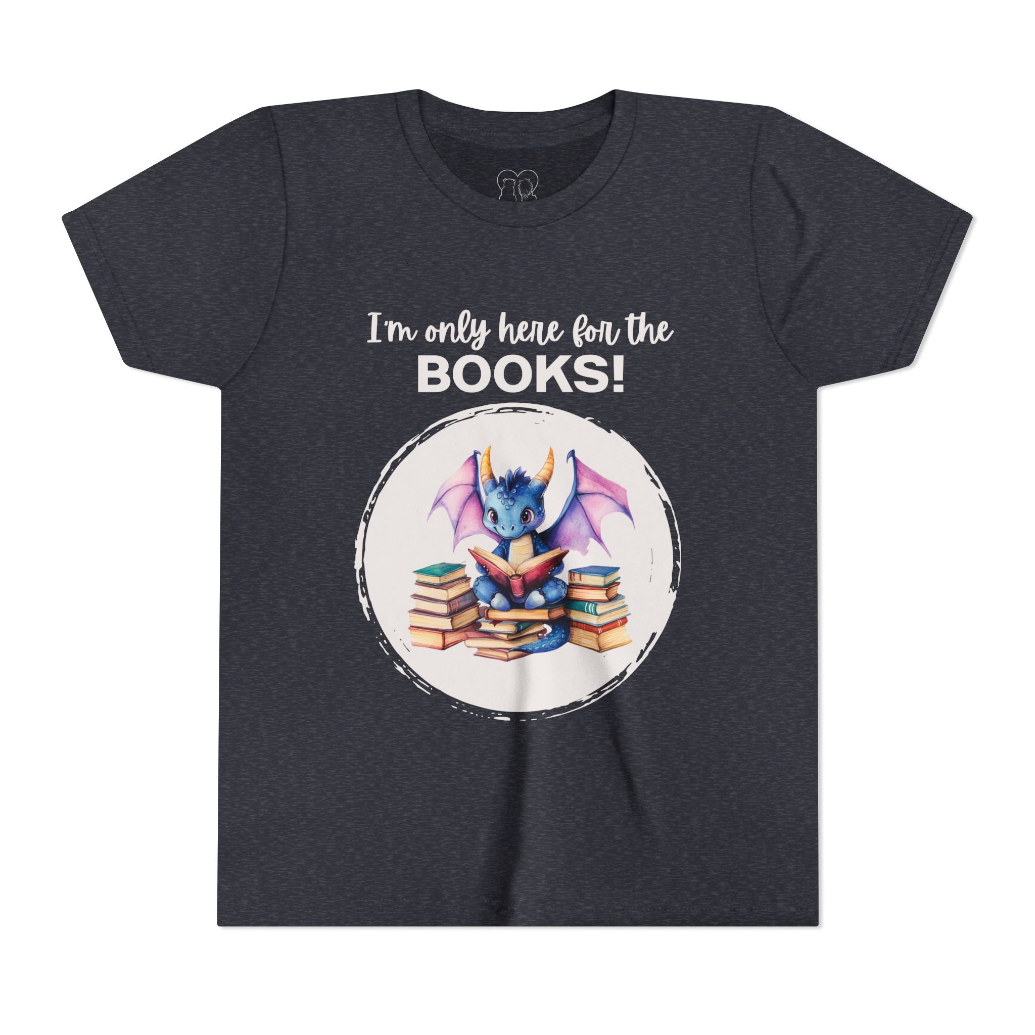 Kids "Here for the Books" Short Sleeve Tee