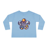 Toddler "Spring Vibes" Purple Bloom Unisex Long Sleeve Tee