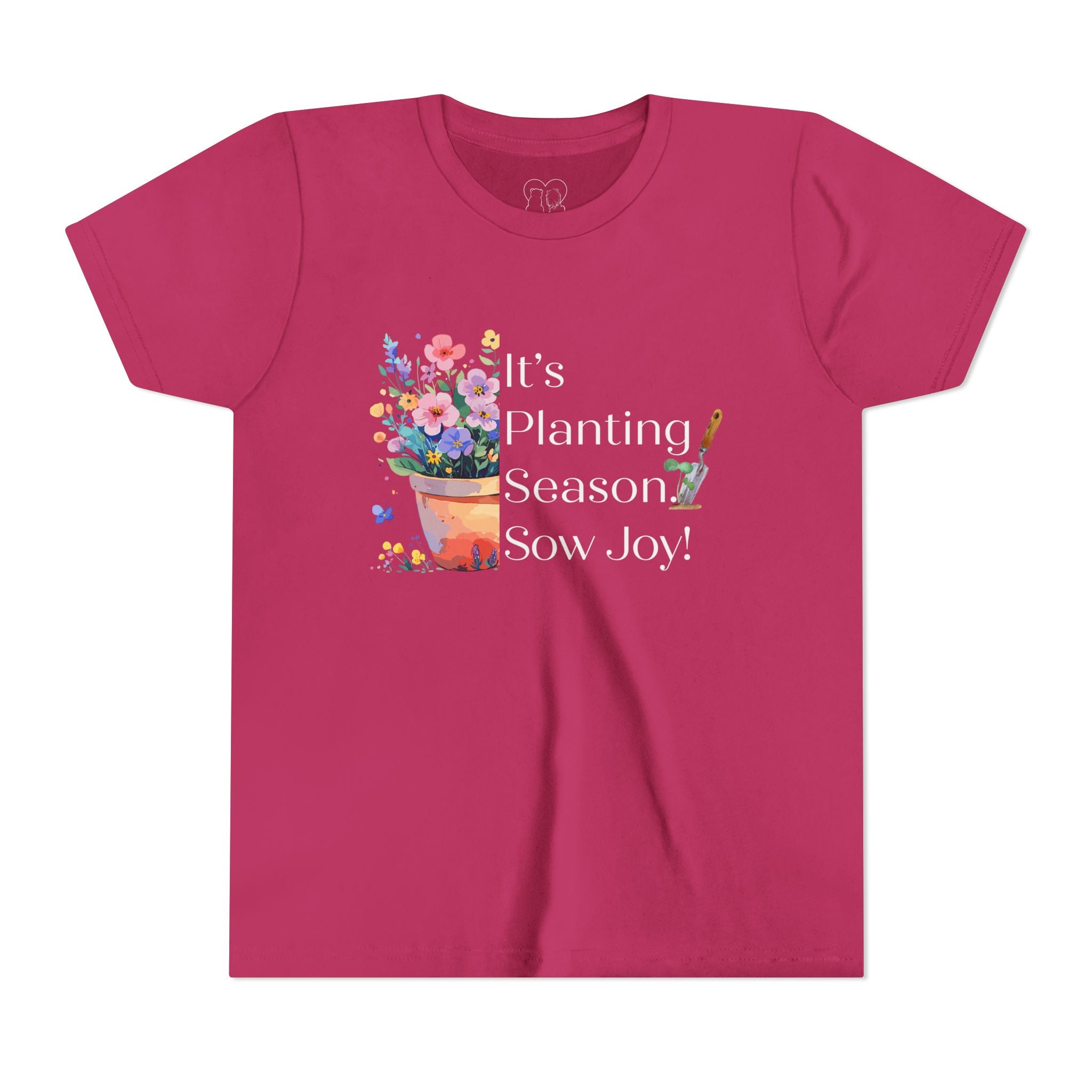 Kids "Sow Joy" Flower Pot Kids Short Sleeve Tee