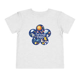 Toddler "Spring Vibes" Blue Bloom Short Sleeve Tee