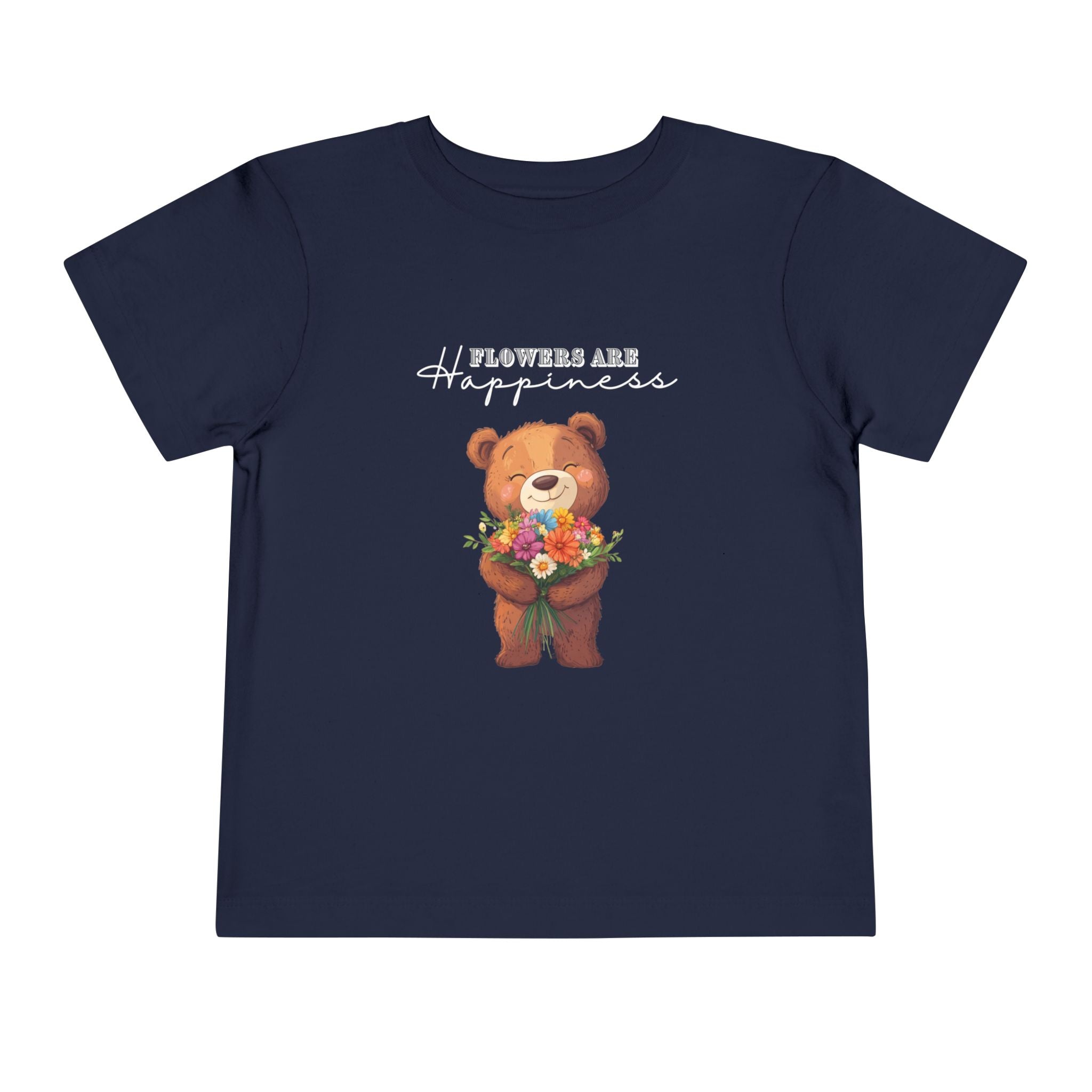Toddler "Flowers are Happiness" URSA Short Sleeve Tee
