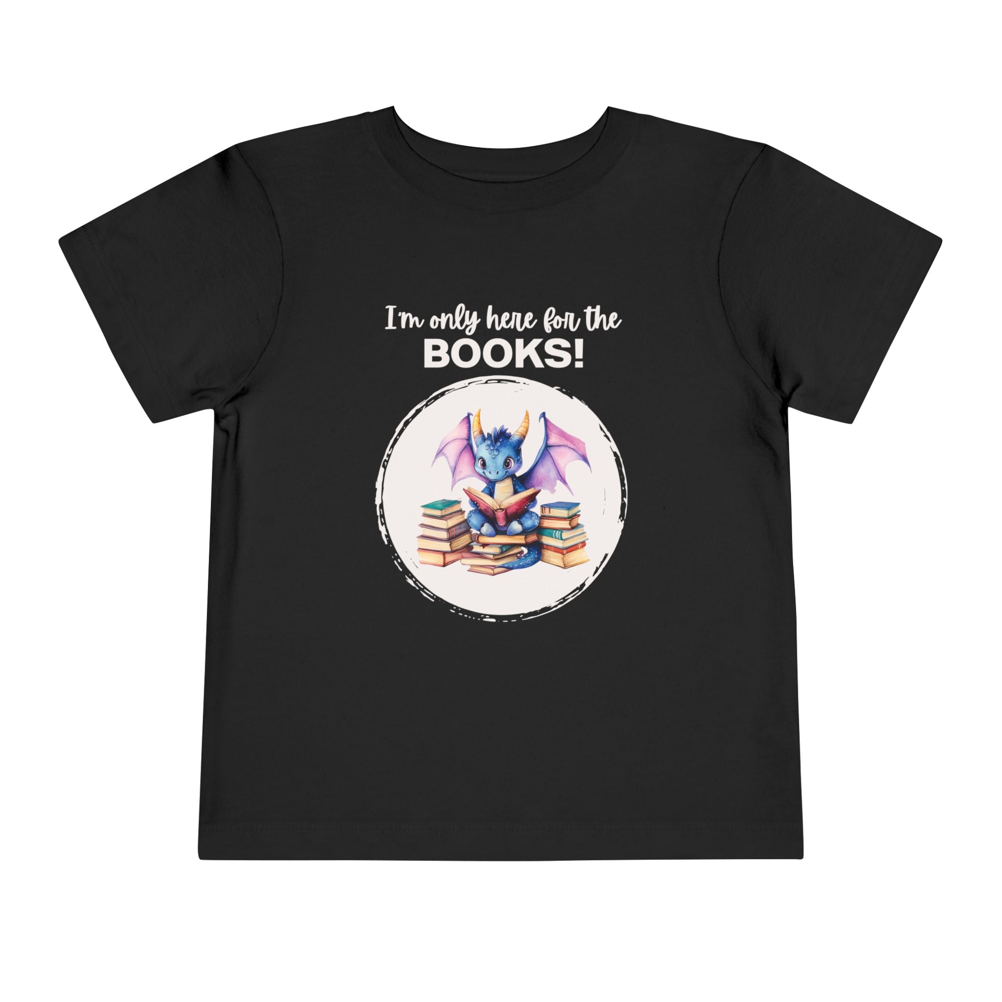Toddler "Only Here for the Books" Short Sleeve Tee