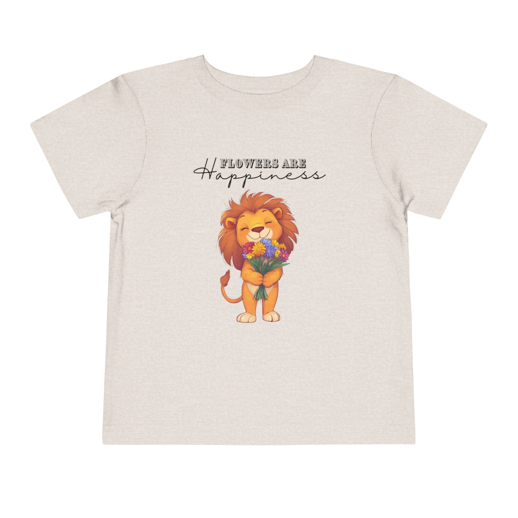 Toddler "Flowers are Happiness" LEO Short Sleeve Tee