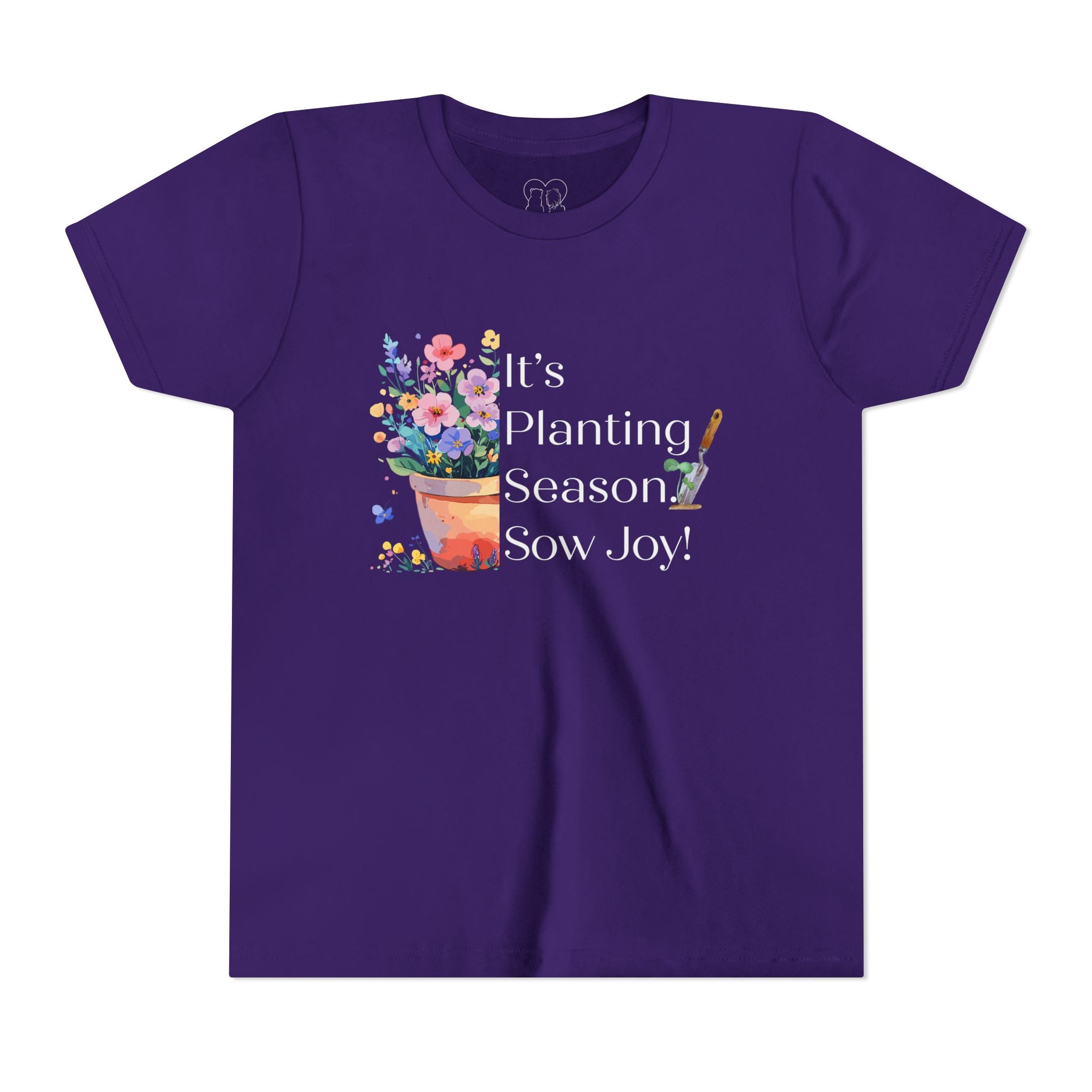 Kids "Sow Joy" Flower Pot Kids Short Sleeve Tee
