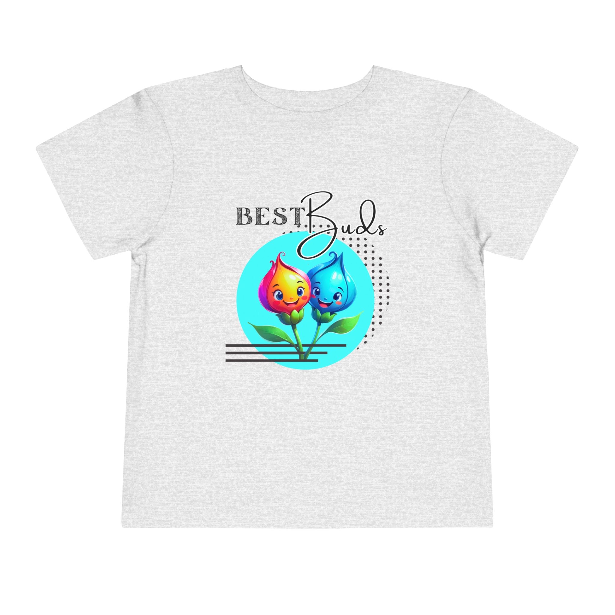 Toddler "Best Buds" Deco Teal Short Sleeve Tee