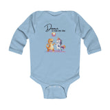 Infant Bodysuit - "Dance to Your Own Tune" Cute Dino & Unicorn Baby Onesie