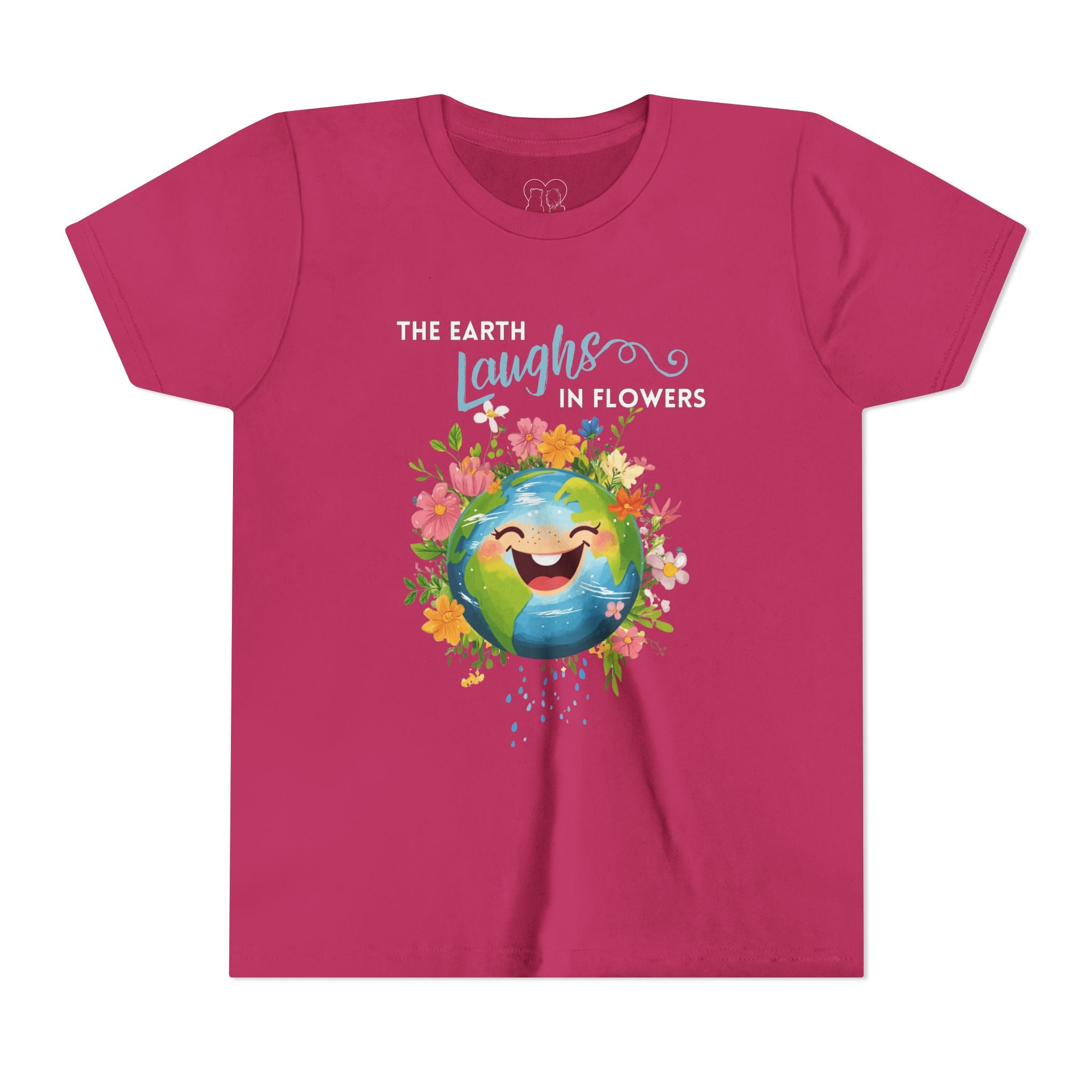 Kids "The Earth Laughs in Flowers" Unisex Short Sleeve Tee