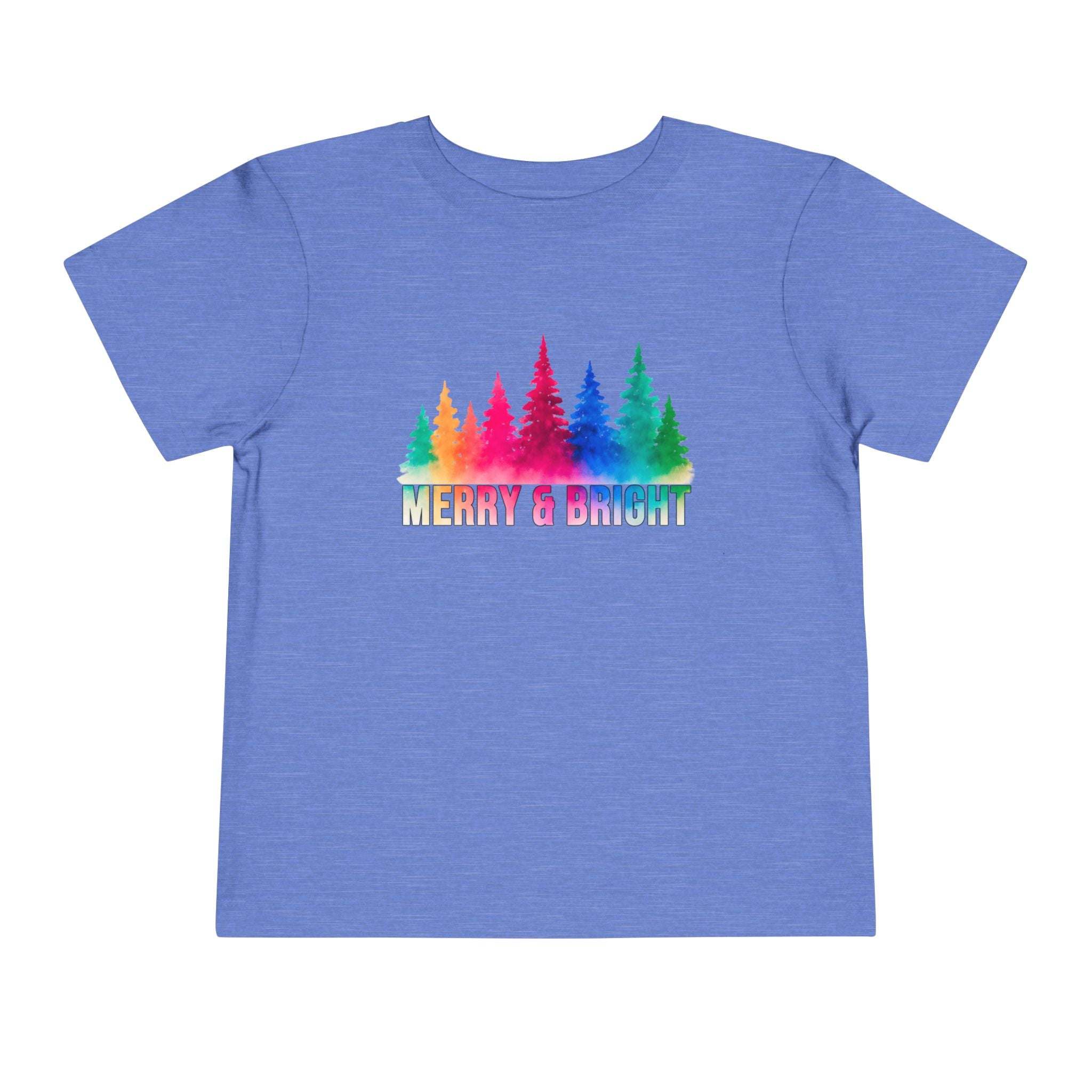 Bold "Merry & Bright" Toddler Short Sleeve Tee
