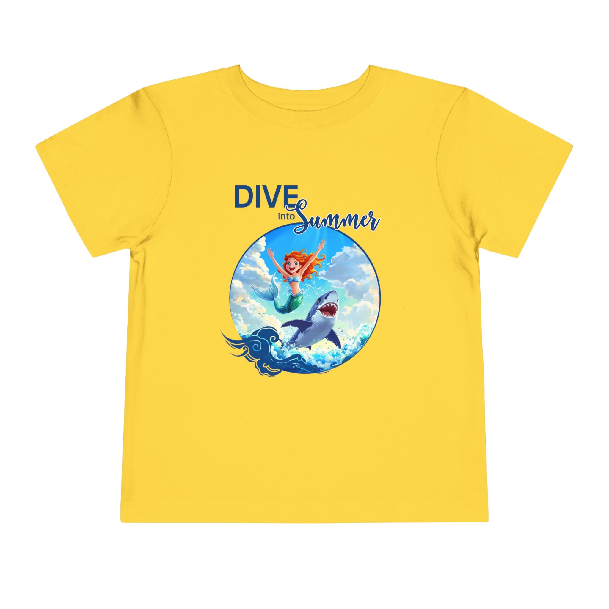Toddler Mermaid "Dive into Summer" Short Sleeve Tee