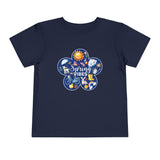 Toddler "Spring Vibes" Blue Bloom Short Sleeve Tee