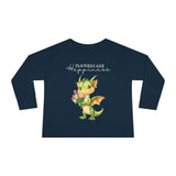 Toddler "Flowers are Happiness" DRAGO Long Sleeve Tee