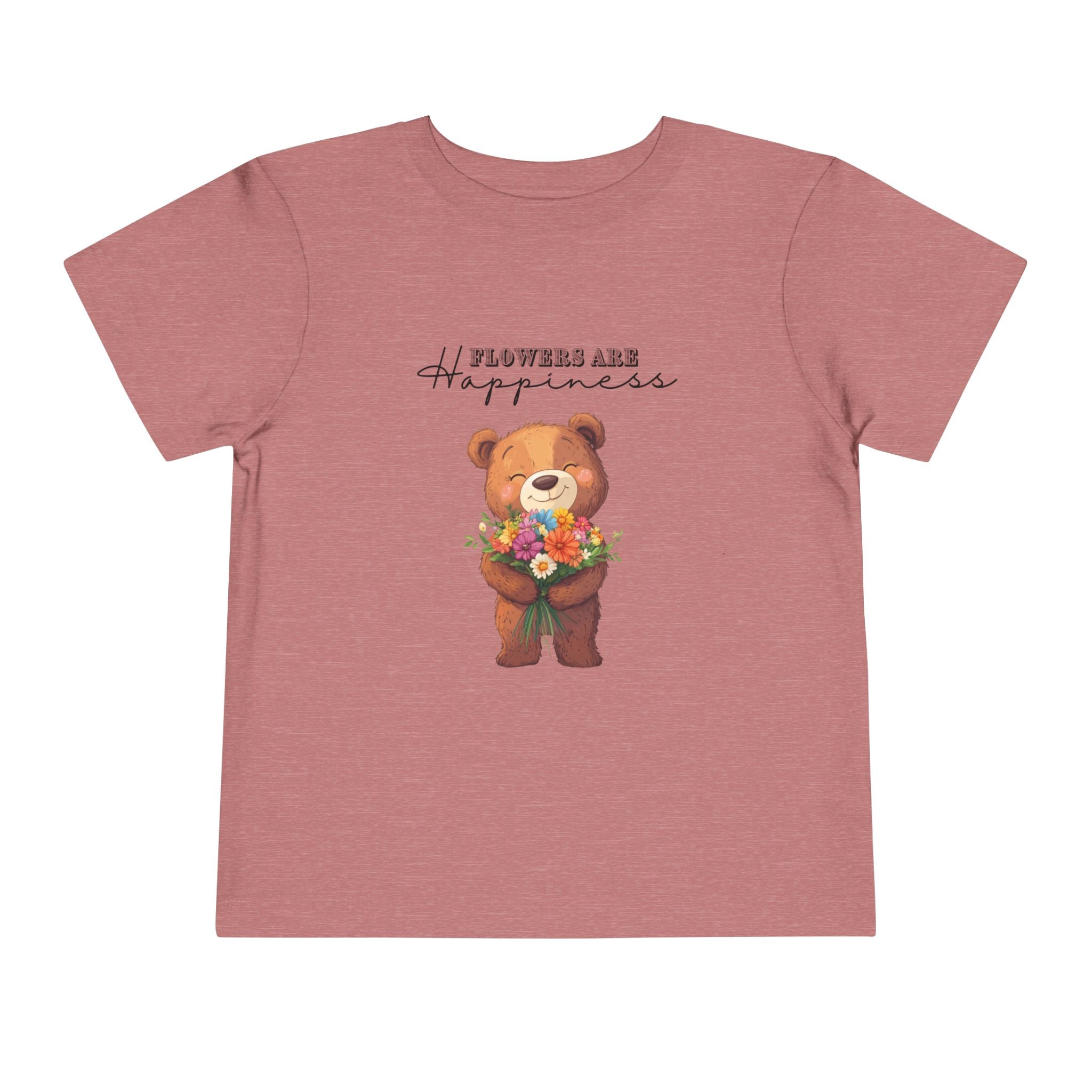 Toddler "Flowers are Happiness" URSA Short Sleeve Tee