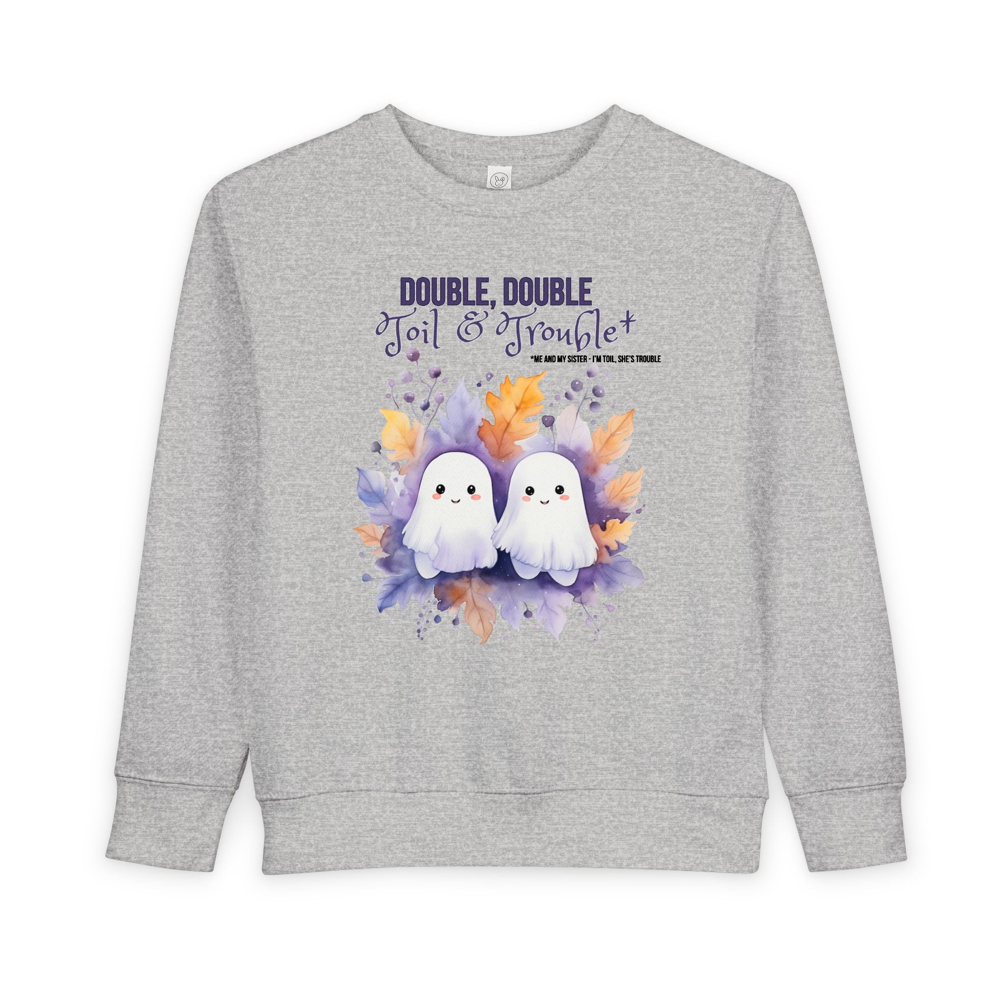Toddler "Toil & Trouble" Sister Sibling Halloween Sweatshirt