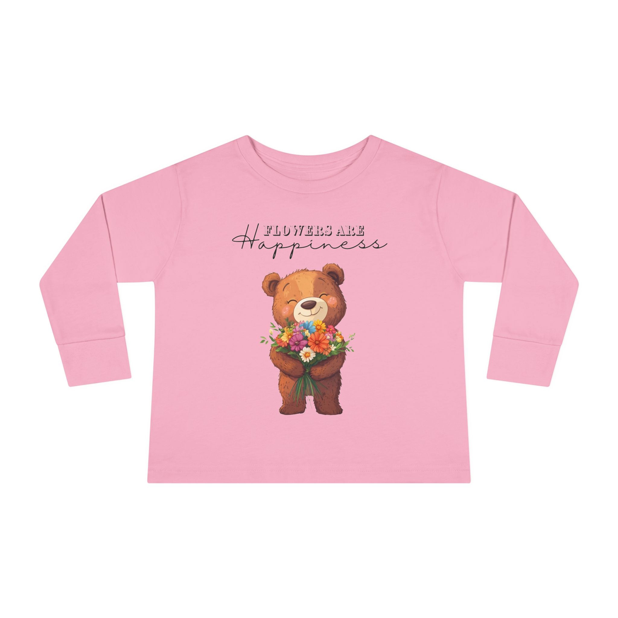 Toddler "Flowers are Happiness" URSA Long Sleeve Tee