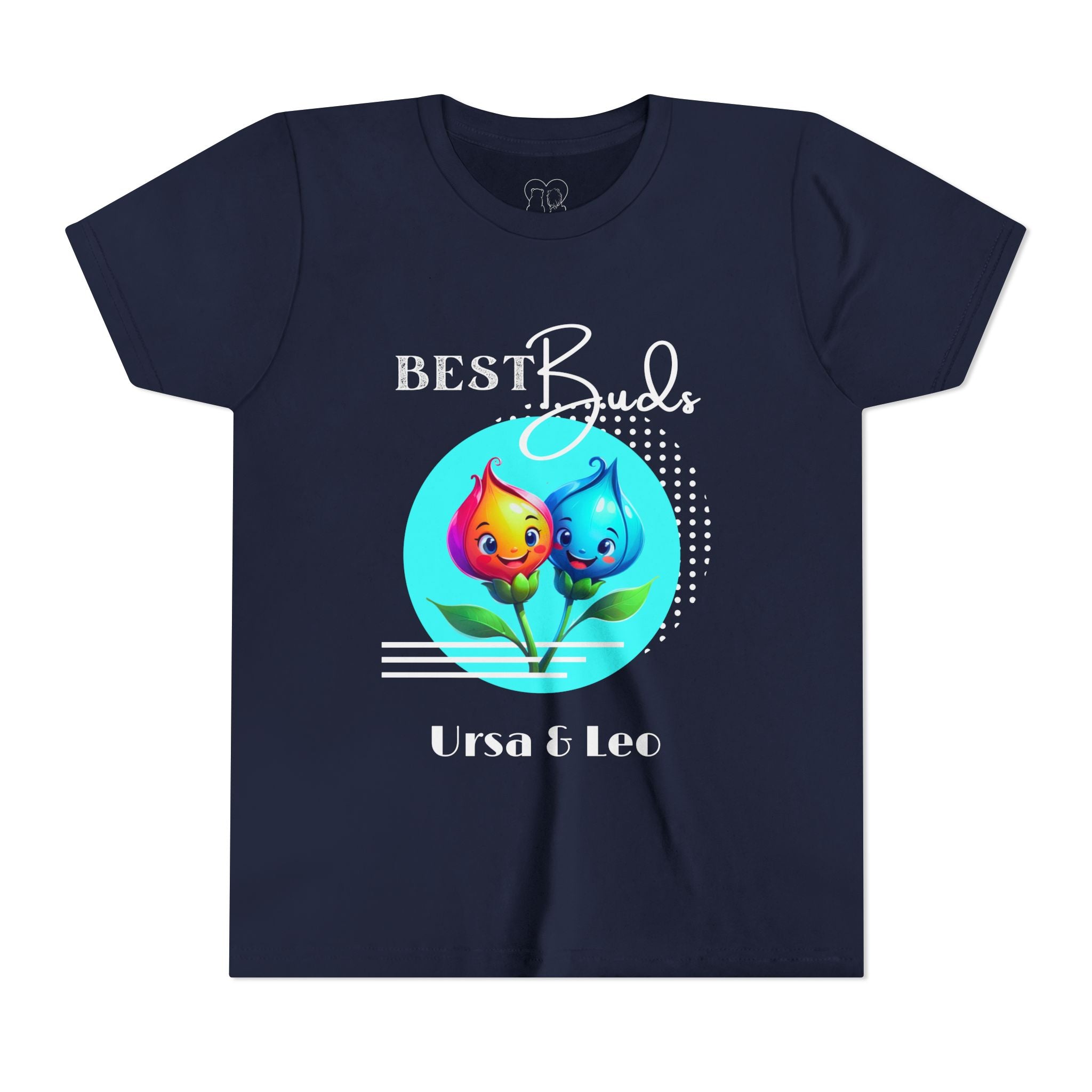 Kids "Best Buds" Deco Teal Short Sleeve Shirt - PERSONALIZED