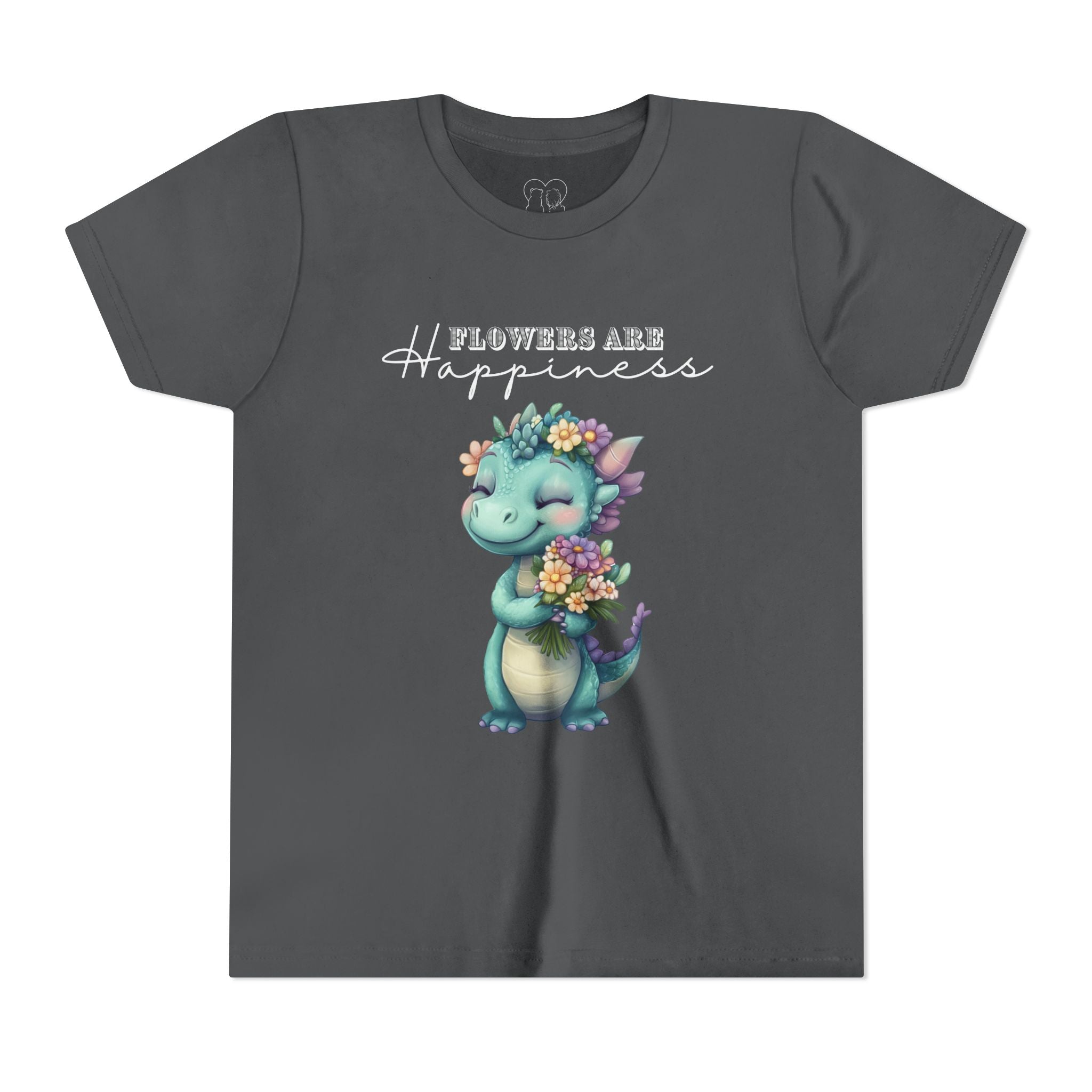 Kids "Flowers are Happiness" DINA Short Sleeve Tee